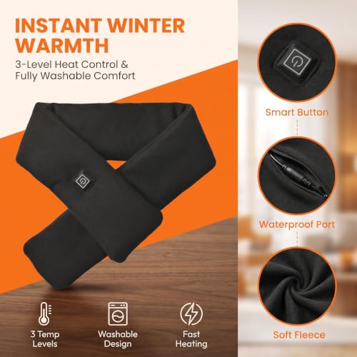 Heated Scarf for Women Men Neck Warmer Winter Warm Gifts - image 5