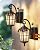 EDISHINE 2 Pack Dusk to Dawn Outdoor Wall Lights, Porch Lights with GFCI Outlet, Retro Black Outdoor Wall Lantern, Waterproof Outside Exterior Light Fixture for Front Door, Patio, Garage, E26 Socket