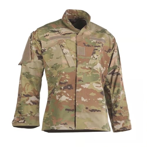 Tru-Spec OCP Army Combat Uniform Shirt for Men – Durable Military Coat with Tactical Design, Breathable Fabric, Scorpion - Medium