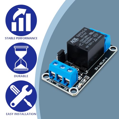 Innfeeltech 1pcs DC 12V Relaismodul 1 Kanal Relais mit Optokoppler High oder Low Level Trigger Erweiterungsplatine