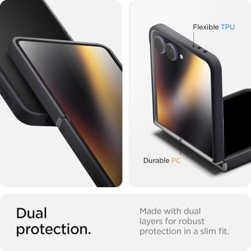 Image of Spigen Nano Pop MagFit for Samsung Galaxy Z Flip 7 Case, Galaxy Z Flip7 Back Cover (2025) - TPU+Poly Carbonate|Black Sesame