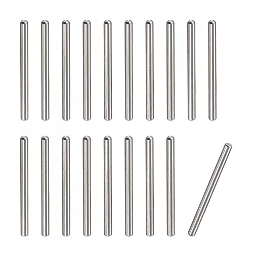 sourcing map 1.5x20mm Dowel Pins, 20pcs 304 Stainless Steel Round Head Flat Chamfered End Dowel Pin Bunk Bed Pins Shelf Pegs Support Shelves Fasten Elements