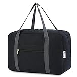 Narwey for Ryanair Cabin Bags 40x30x20 Underseat Foldable Travel Duffel Ryan Air Bag Hospital Bag Holdall Carry on Hand Luggage Overnight Weekend Bags for Women and Men 20L (Black)