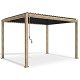 ✔️ EXTREM LANGLEBIG - Der Pavillon ist dank dem verwendeten Voll-Aluminium und der hochwertigen Lackierung, die einen wunderbaren Holzeffekt erzeugt, wiederstandfähiger als herkömmliche Holzpavillons.