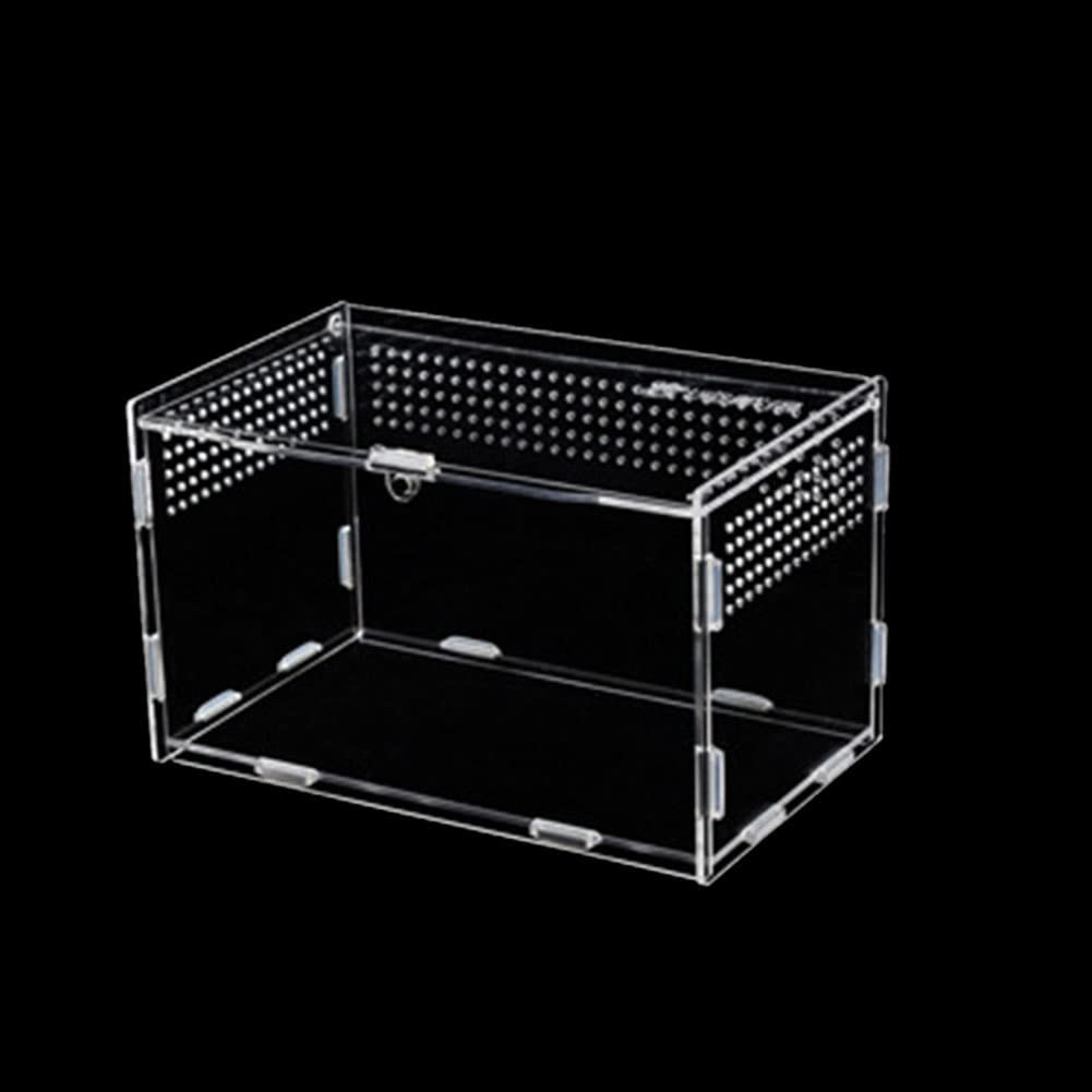 Reptile Enclosure Magnetic Acrylic Terrarium - Small Reptile Habitat For Tarantulas, Scorpions & Insects Acrylic Reptile Terrarium