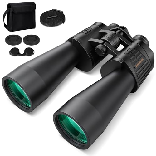 Aurosports 20x70 Binoculars for Adults High Powered – Large View Binoculars with Low Light Vision - High Powered Binocular for Bird Watching Hunting Stargazing Cruise Ship - Gifts for Men