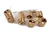 Produktbild Einbohrband Zysa aus Messing | Zylinderscharnier für Holzdicke 17-22 mm Bayram® | 1 Paar Scharnier mit 180° Öffnungswinkel | unsichtbar verdeckte schanier Möbelband (10mm)