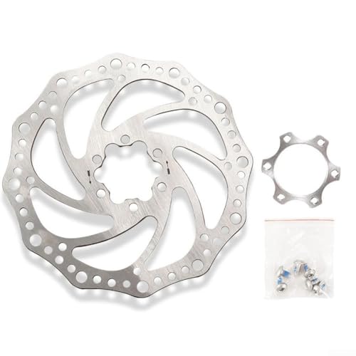 Jotekonoby Juego de frenos de disco de 60 mm, acero al carbono, diseño ligero, configuración de 6 agujeros, adecuado para bicicletas de montaña y bicicletas de carretera, aleación de aluminio
