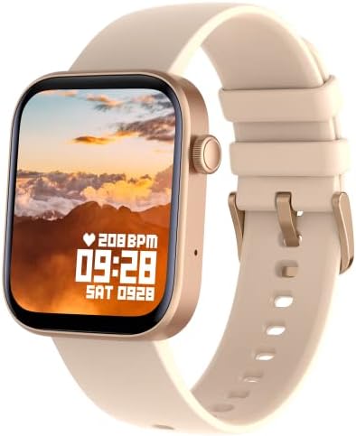 Smart Watch, 1.8'' Screen Fitness Watch with Text and Call, Activity Tracker Smartwatch with Heart Rate, Blood Oxygen, and Sleep Monitor, IP68 Waterproof, for Women iPhone Android Phones Compatible