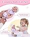 BABESIDE 11 Pcs Baby Doll Accessories Set - Baby Doll Bottles, Diapers, Pacifiers, Bib, Plate - Baby Doll Stuff & Toys for Little Girls