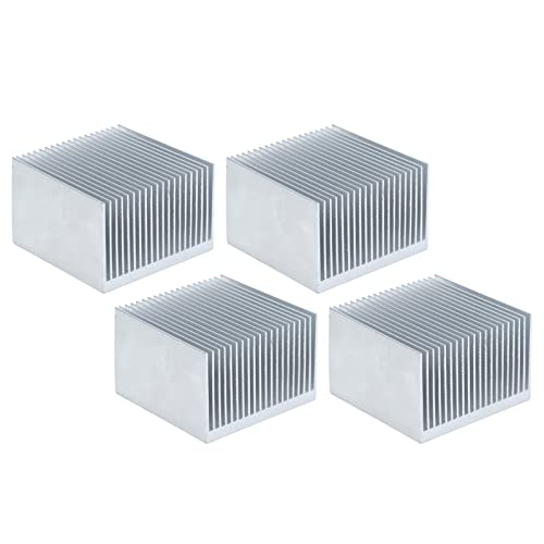 Disipador de Calor de Aluminio de Enfriamiento Eficiente 4 Piezas, área Grande para Disipación de Calor, Uso Versátil, Fácil Instalación para Chips Electrónicos de CPU, Módulos de Alimentación, Alta