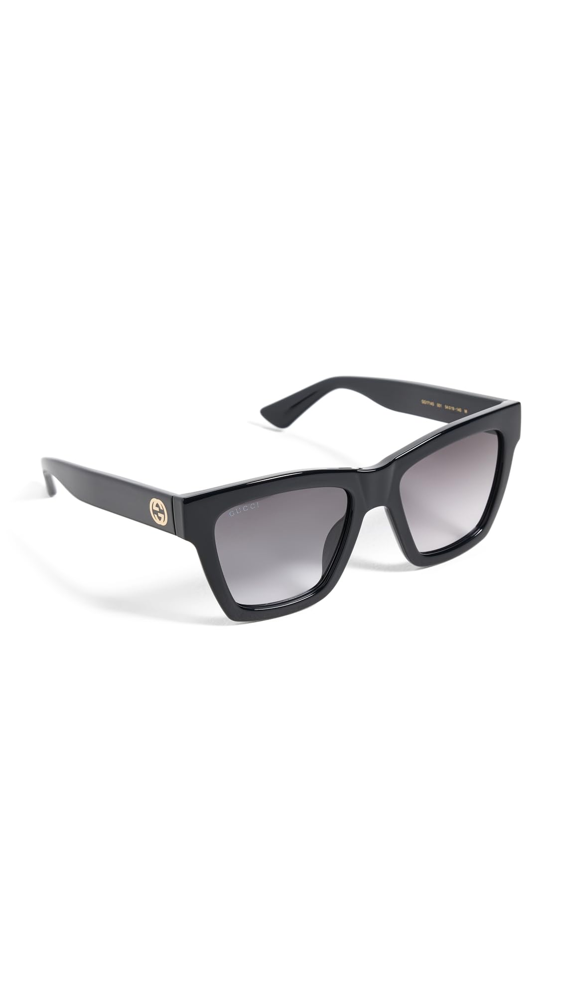 Gucci Women's GG1714S Sunglasses, Black-Black-Grey, 54