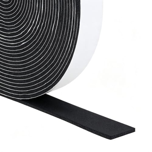 Image of DGSL Foam Weather Stripping, 1 inch x1 /8 inch, 33Ft Door Window Seal Tape | Self Adhesive Weatherstrip AC Foam Tape for Window Gaps, Door Frame, Soundproof Insulation