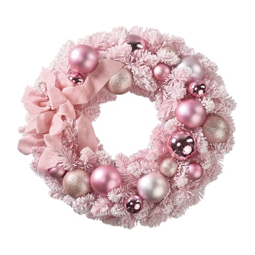 Glamour XXL Weihnachtskranz Ø 60 cm – Pink und Roséfarben mit...