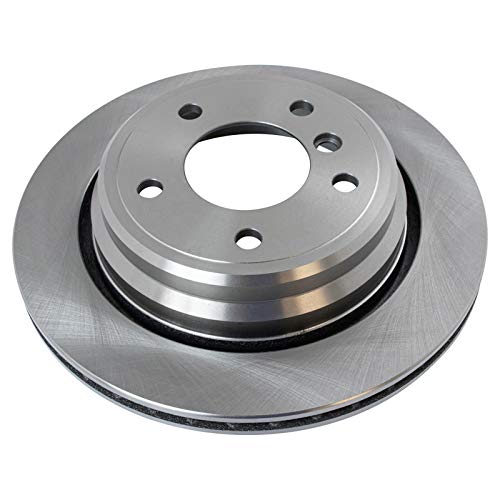 Image of TRQ Rear Brake Pad & Rotor Kit, with Chemical Kit Parking Brake Shoe Set Ceramic Compatible with 2001-2003 BMW 525i 1997-2000 528i 530i 1997-2003 540i