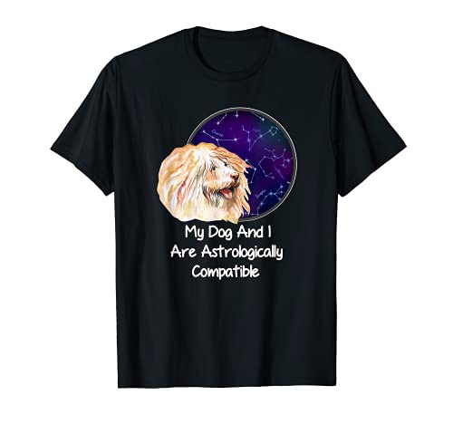 Cream Puli Dog Owners Love Astrologically Compatible T-Shirt, Black