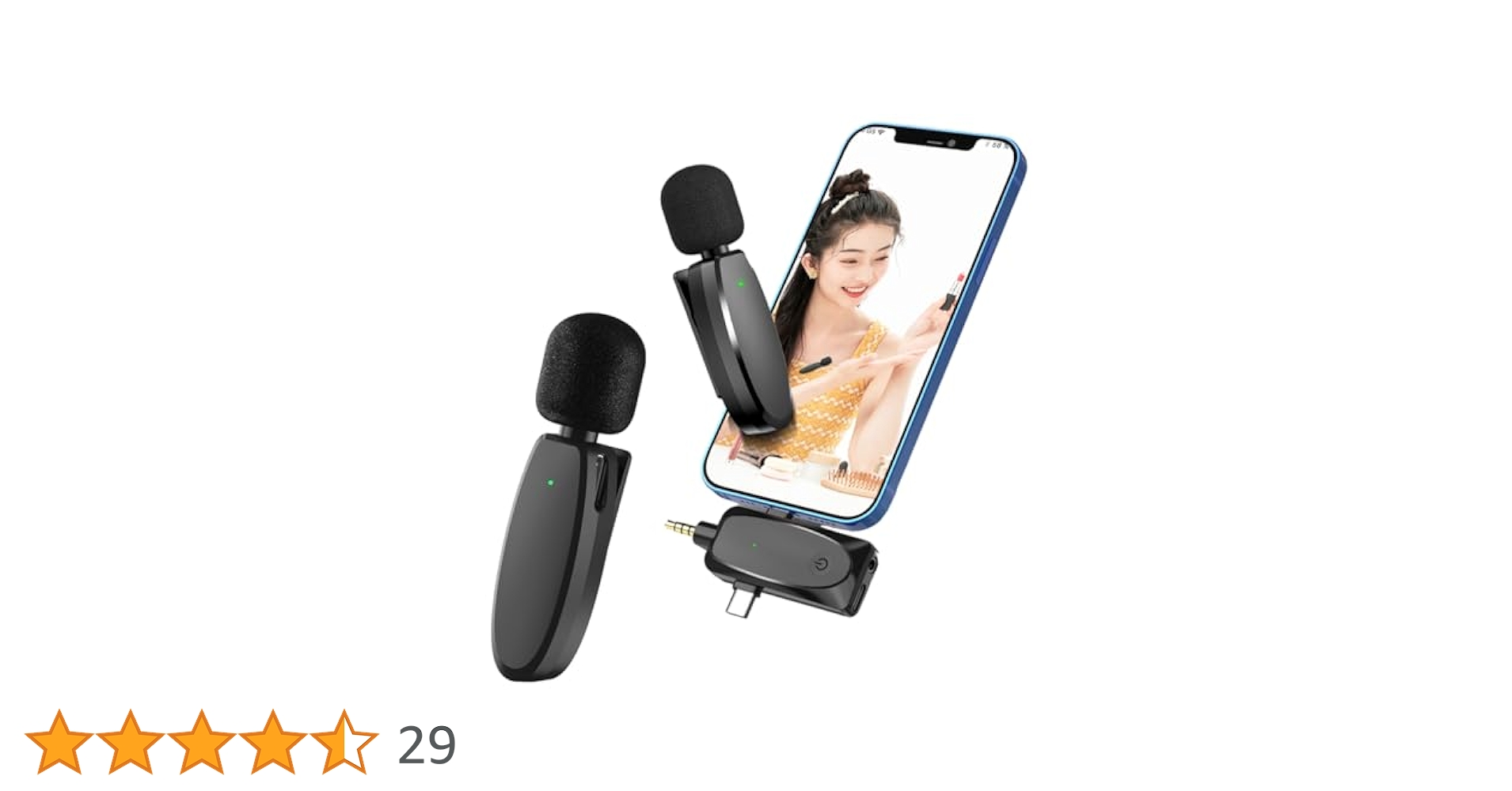 iPhone対応ワイヤレスマイクセット Amazon | Kopfkino 3in1 ワイヤレスマイク 2人同時接続 超軽量