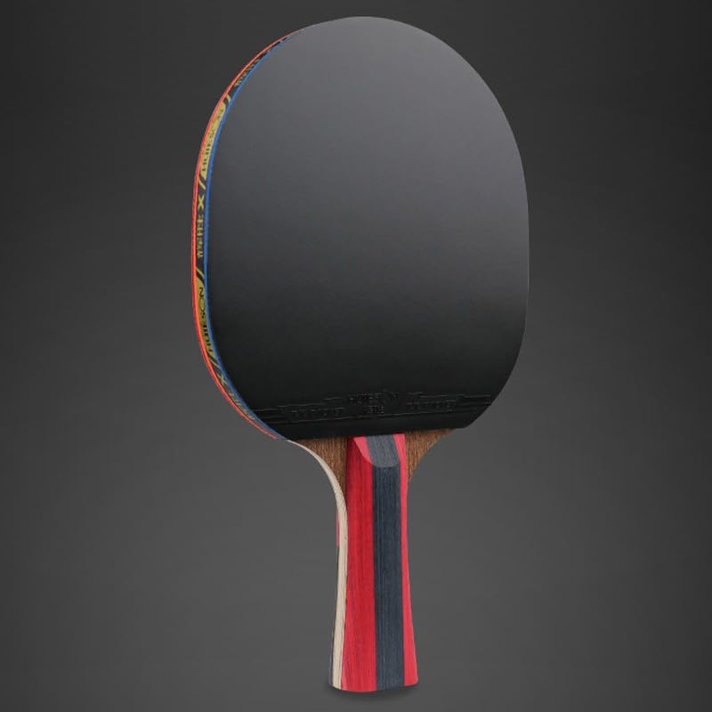 Ping-Pong-Schläger, Tischtennisschläger, Profi-Set mit Tragetasche, 5 Holz- + 2 Carbon-Blätter