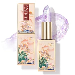 CATKIN Lip Balm Tinted Color Changing Lipstick Ultra Hydrating Lip Moistrurizer Lip Care with Vitamin E Nourishing For Cracked & Dry Lips 0.12 oz C07 Amethyst