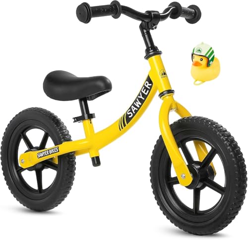Sawyer - Bicicleta Sin Pedales Ultraligera - Niños 2, 3, 4 y 5 años (Amarillo)
