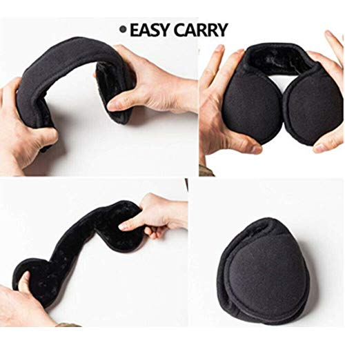 Mocofo Classic Fleece Ear Muffs Headwear Collapsible Behind The Head Winter Ear Warmers for Women and Men - Image 6