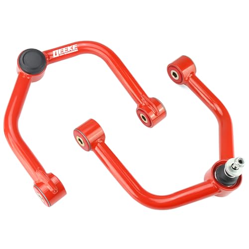 2-4" Lift Front Upper Control Arms for 2004-2023 Nissan Titan.2005-2019 Nissan Armada, Heavy Duty Suspension Arms with Pre-Installed PU Bushings, Red(2PCS)