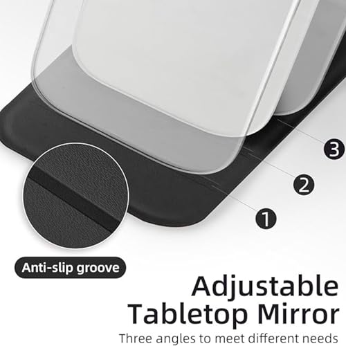 Image of Travel Mini Makeup Mirror (11x7 cm),Portable Folding Mirrorwith Stand,Light Weight and Slim Design for Purse,Travel,Use Anywhere,Easy Portability,Fits in Purse,Bag,Pocket (Black, Pack of 1)
