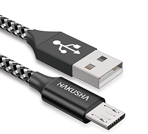 Micro USB Kabel,[1M] Nylon Micro USB Ladekabel Schnellladekabel High Speed Handy Datenkabel für Samsung Galaxy S7/ S6/ J7/ Note 5,Xiaomi,Huawei, Wiko,Motorola,Nokia,Kindle-Black
