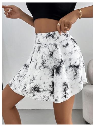 SweatyRocks Women's Tie Dye Tennis Skirt High Wasited Yoga Running Skort Athletic Skirts with Pocket4