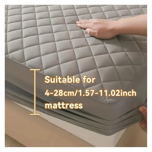 Protège-matelas imperméable 100x200 vert drap-housse matelassé lavable - 5