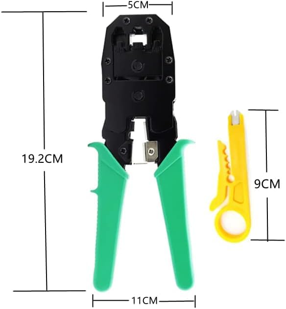 SQUADO Pinza Crimpatrice RJ11 RJ12 RJ45 8P 6P 4P Per Cavo Ethernet Lan Rete Telefono