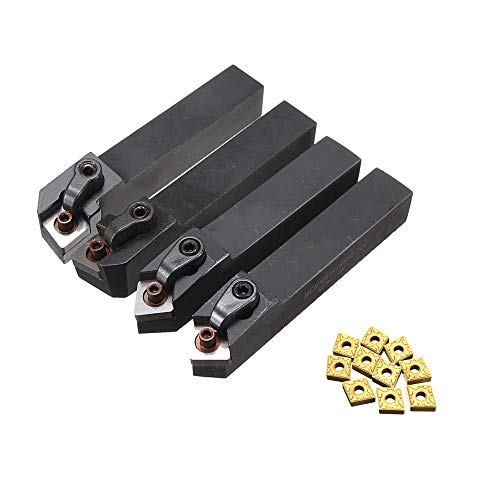 RFElettronica, 4 pièces barre MCMNN1616H12 MCGNR1616H12 MCMNN1616H12 MCGNL1616K12 porte-outils pour tour avec outils inserts en carbure 10 pièces CNMG120408