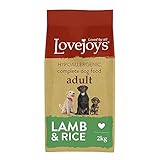 Lovejoys Complete Dry Dog Food Hypoallergenic Recipe, Lamb & Rice, 2kg - Wheat-Free Dried Dog Biscuits and Sensitive Dog Food Dry