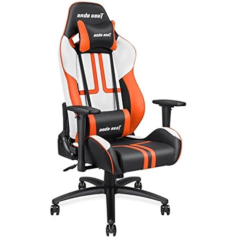 Anda Seat Viper Series Pro Gaming Chair Black, Orange - Premium Office Lumbar Back Support Desk Chair - Ergonomic Backrest, Seat & Arm Height Adjustment Gaming Seat Cover