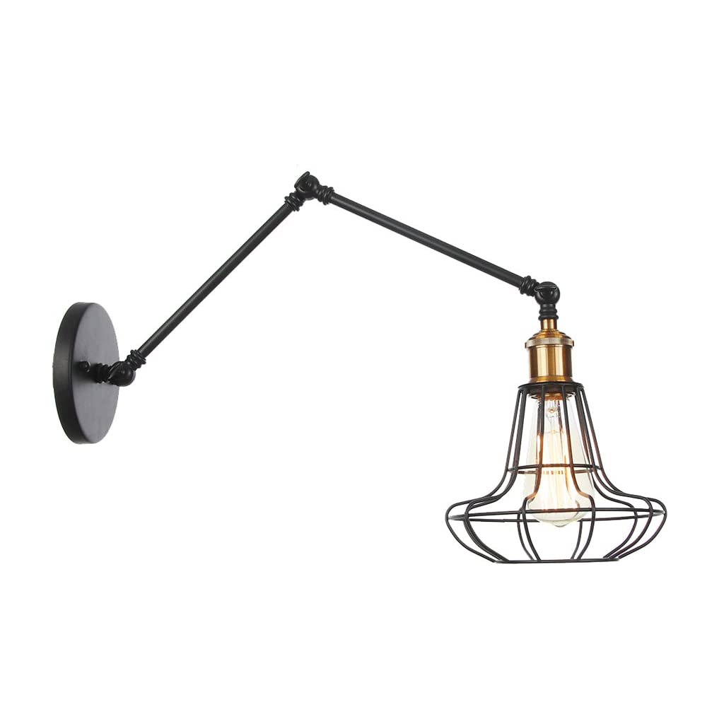 FYZDLAOR Hardwired Industrial Wall Sconce,Vintage Wall Sconces,for Farmhouse Wall Lighting Fixture for Bedroom, Headboard,Garage, Porch(E27)