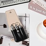 Premium Stainless Steel Nail Clippers Set - Travel Grooming Kit, 6pc Manicure/Pedicure Tools with PU Case - Unisex Gift for Men and Women(D-Black) - Image 5