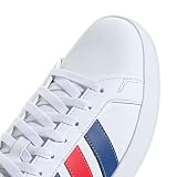 adidas Mezczyzni GRAND COURT BASE 3.0 SHOES, ftwr white/team royal blue/pure ruby, 43 1/3 EU