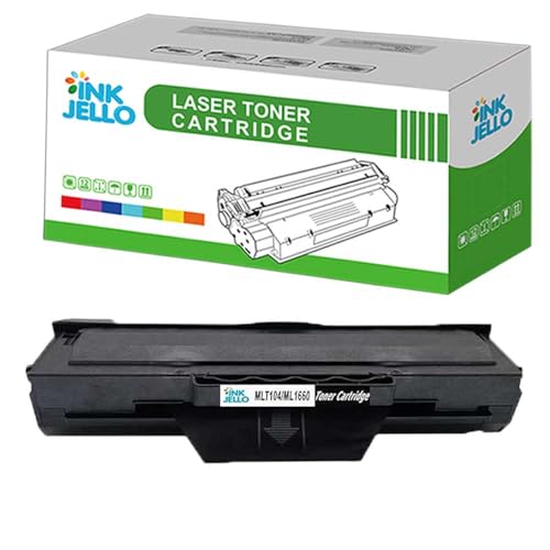 InkJello Compatible Toner Cartucho Reemplazo por Samsung ML 1660 ML 1665 ML 1670 ML 1675 ML 1860 ML 1865 ML 1865W SCX 3200 SCX 3205 SCX 3205W MLT D1042S (Negro, Soltero Pack)