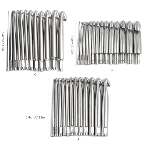 Ganchos ergonómicos de acero inoxidable que eliminan el dolor al tejer 4
