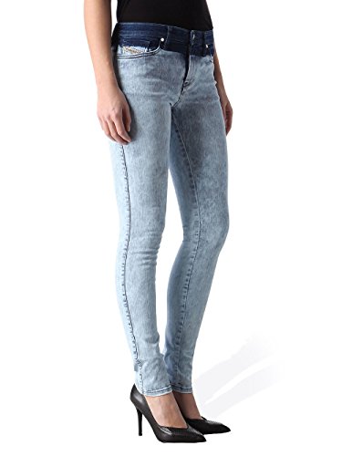 Jean skinny Diesel femme Skinzee 0852T pantalon denim stretch bleu
