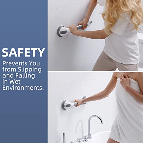 Tailink Shower Grab Bar Suction Cup, Grab Bars For Shower, Bathtub Shower Handle For Elderly And Seniors, Removable And Waterproof Bathroom Safety Handle Balance Assist, No Drilling Grab Bar, Grey #TOP7
