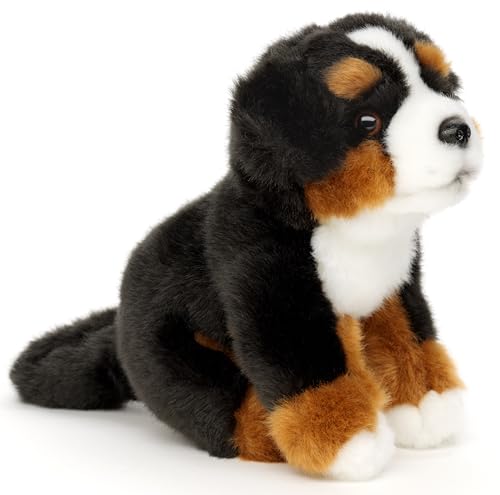 Uni-Toys - Berner Sennenhund Welpe, sitzend - 15 cm (Höhe) - Plüsch-Hund, Haustier - Plüschtier, Kuscheltier