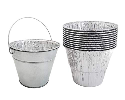 BIG PART Smoker Grease Drip Bucket with 12-Pack Disposable Grease Liners Fit for Camp Chef Wood Pellet Grill