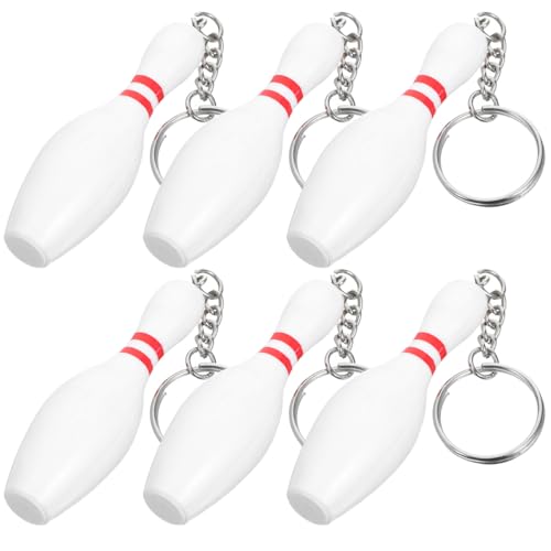 Porte-clés de quilles en PVC avec fermoir pivotant rétractable pour sac