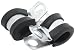 Allstar Performance ALL18300 3/16" Rubber Cushioned Aluminum Line Clamp, (Pack of 10)