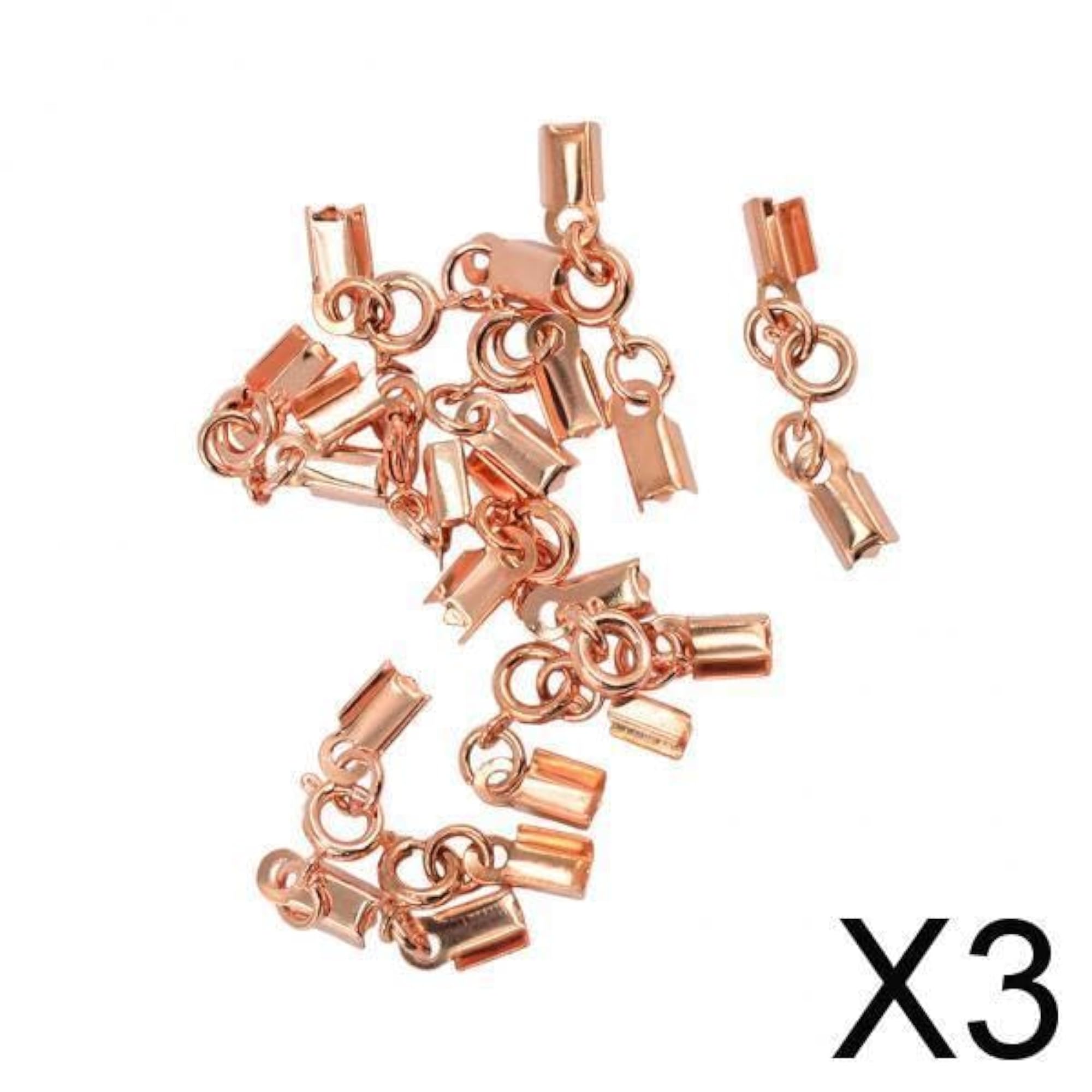 12pcs Antique Metal Clips Spring Clasp Crimp Ends