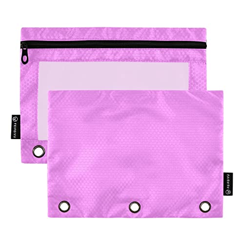 Binder Pouches,Violet Purple Pencil Pouch for 3 Ring Binder 2
