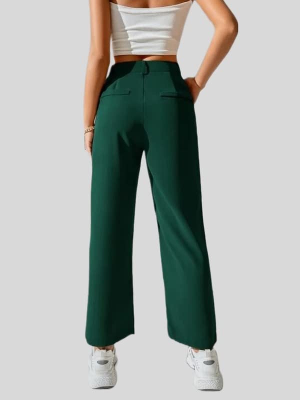 Image of Elendra Women Cotton - Trousers Pant Wide Leg