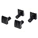 POWERTEC 71037 Low Profile Bench Dogs | Woodworking Workbench Peg Stoppers for 3/4" Holes | Black - 4 Pack