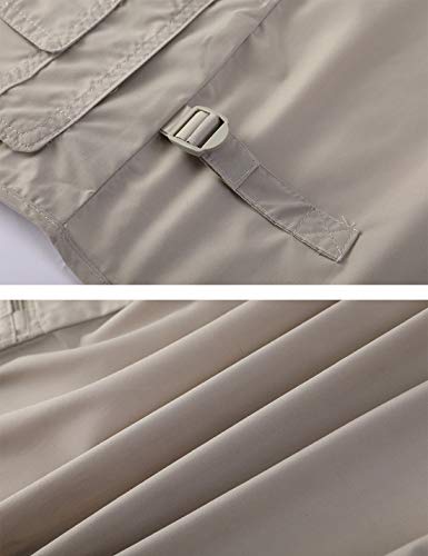 Gihuo Men's Summer Cotton Leisure Outdoor Pockets Fish Photo Journalist Vest Plus Size (X-Large, Beige) #TOP6